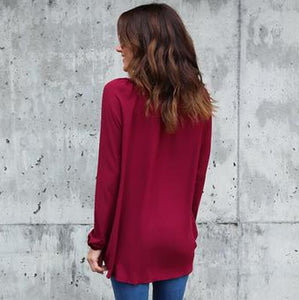 T shirt women 2020 fashion summer V-neck Pleated Button Long Sleeve Loose T-Shirt cheap tshirt vestidos dropshipping KF18081