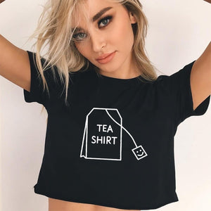 2018 Summer Women T-shirt FRIENDS Letter Harajuku Print Black Tees Women Short Sleeve O-Neck Crop Top Shirt Camiseta Feminina