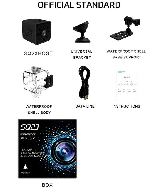 Upgrad Version SQ23 IP Camera HD WIFI Small Mini Camera Cam 1080P Video Sensor Night Vision Camcorder Micro Cameras DVR Motion