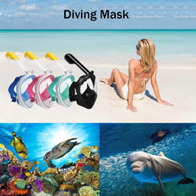 Load image into Gallery viewer, Full Face Diving Mask Anti-Fog Snorkeling Mask Underwater Scuba Swimming Mask Glasses Snorkel Dive Equipment for Adult Kid
