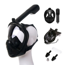 Load image into Gallery viewer, Full Face Diving Mask Anti-Fog Snorkeling Mask Underwater Scuba Swimming Mask Glasses Snorkel Dive Equipment for Adult Kid