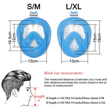 Load image into Gallery viewer, Full Face Diving Mask Anti-Fog Snorkeling Mask Underwater Scuba Swimming Mask Glasses Snorkel Dive Equipment for Adult Kid