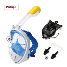 Load image into Gallery viewer, Full Face Diving Mask Anti-Fog Snorkeling Mask Underwater Scuba Swimming Mask Glasses Snorkel Dive Equipment for Adult Kid