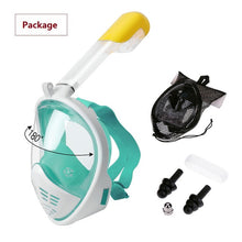 Load image into Gallery viewer, Full Face Diving Mask Anti-Fog Snorkeling Mask Underwater Scuba Swimming Mask Glasses Snorkel Dive Equipment for Adult Kid