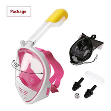 Load image into Gallery viewer, Full Face Diving Mask Anti-Fog Snorkeling Mask Underwater Scuba Swimming Mask Glasses Snorkel Dive Equipment for Adult Kid