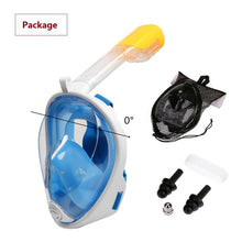 Load image into Gallery viewer, Full Face Diving Mask Anti-Fog Snorkeling Mask Underwater Scuba Swimming Mask Glasses Snorkel Dive Equipment for Adult Kid